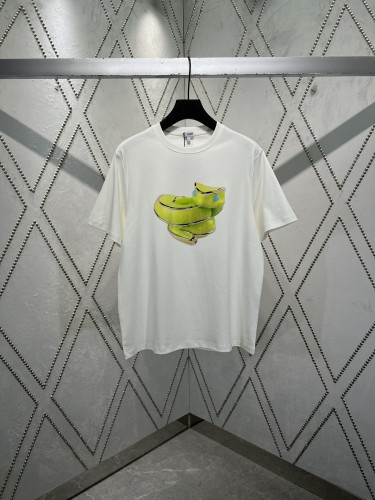 Loewe New Fashion Serpentine Printed Casual Short Sleeve Couple Versatile T-shirt