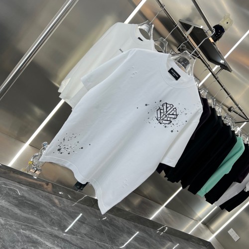Balenciaga 2025ss New Personalized Logo Printed Hole Short Sleeve Couple Casual T-shirt