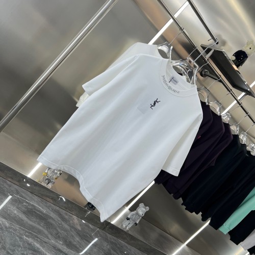 Yves Saint Laurent 2025s New Fashion Printed Round Neck Short Sleeve T-shirt