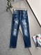 Versace New Logo Printed Hole Washed Slimming Jeans