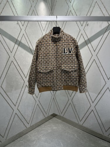 Louis Vuitton New Fashion British Style Full Logo Jacquard Jacket Coat