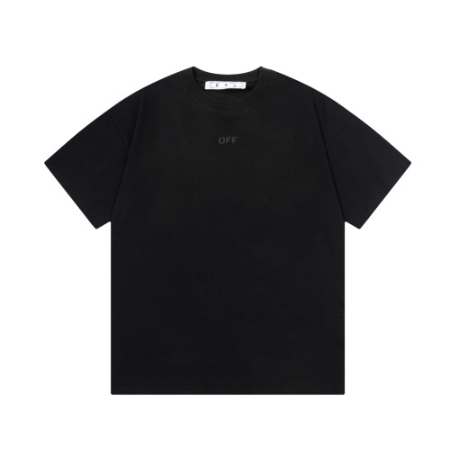 Off White New Fashion Moon Back Logo Letter Printed T-shirt Couple Casual Short Sleeve
