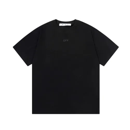 Off White New Fashion Moon Back Logo Letter Printed T-shirt Couple Casual Short Sleeve