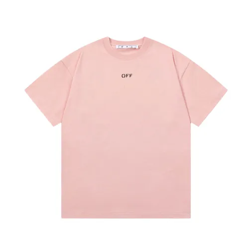 Off White New Fashion Moon Back Logo Letter Printed T-shirt Couple Casual Short Sleeve