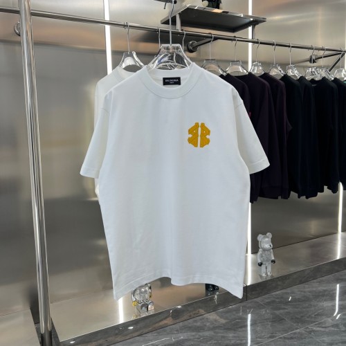 Balenciaga 2025ss New 3D Logo Silicone Short Sleeve Couple Casual T-shirt