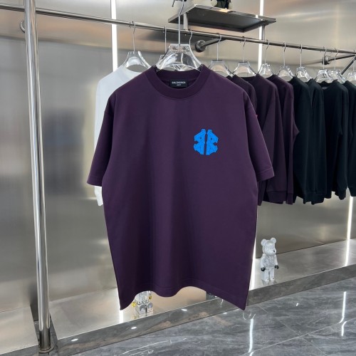 Balenciaga 2025ss New 3D Logo Silicone Short Sleeve Couple Casual T-shirt