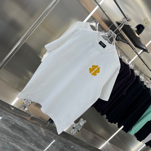 Balenciaga 2025ss New 3D Logo Silicone Short Sleeve Couple Casual T-shirt