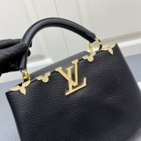 Louis Vuitton Fashion Capucines Flower Crown Handbag Crossbody Bag Size: 27 x 18 x 9 CM