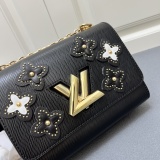 Louis Vuitton Elegant Flower Tinsel Chain Bag Size: 23x18 x8 CM