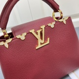 Louis Vuitton Fashion Capucines Flower Crown Handbag Crossbody Bag Size: 27 x 18 x 9 CM