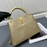 Louis Vuitton Fashion Capucines Flower Crown Handbag Crossbody Bag Size: 27 x 18 x 9 CM