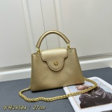 Louis Vuitton Fashion Capucines Flower Crown Handbag Crossbody Bag Size: 27 x 18 x 9 CM