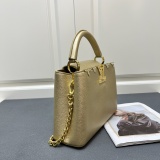 Louis Vuitton Fashion Capucines Flower Crown Handbag Crossbody Bag Size: 27 x 18 x 9 CM