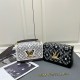 Louis Vuitton New Fashion Embroidered Cowhide Twisted Lock Handbag Crossbody Bag Size: 23 x 17 x 9.5 CM