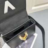 Louis Vuitton New Fashion Embroidered Cowhide Twisted Lock Handbag Crossbody Bag Size: 23 x 17 x 9.5 CM