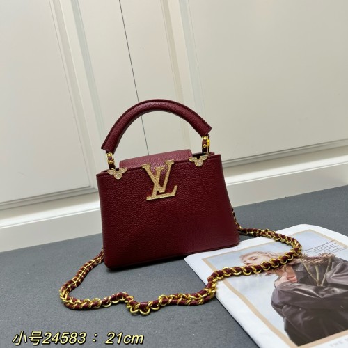 Louis Vuitton Fashion Capucines Flower Crown Handbag Crossbody Bag Size: 21 x 14 x 8 CM