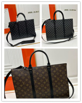 Louis Vuitton Classic Logo Embossed Casual briefcase Diagonal Span Bag Size: 31.0 x 39.0 x 8.5 CM