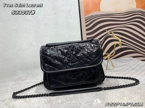 Yves Saint Laurent New Fashion Leather Flip Bag Size: 22 x16.5 x7.5 CM