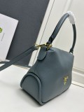 Prada New Fashion Casual Lychee Pattern Leather Handbag Crossbody Bag Size: 30 x 22 x 10 CM
