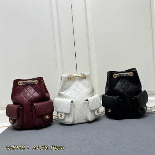 Chanel Versatile Retro Lingge Sheepskin Bucket Backpack Size: 31 x 23 x 10 CM