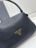 Prada New Fashion Casual Lychee Pattern Leather Handbag Crossbody Bag Size: 30 x 22 x 10 CM