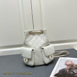 Chanel Versatile Retro Lingge Sheepskin Bucket Backpack Size: 31 x 23 x 10 CM