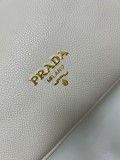 Prada New Fashion Casual Lychee Pattern Leather Handbag Crossbody Bag Size: 30 x 22 x 10 CM