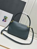 Prada New Fashion Casual Lychee Pattern Leather Handbag Crossbody Bag Size: 30 x 22 x 10 CM