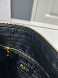 Prada New Fashion Casual Lychee Pattern Leather Handbag Crossbody Bag Size: 30 x 22 x 10 CM