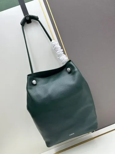 Loewe New Fashion Green Soft Leather Pebble Hobo Handbag Size: 27.5 x 11.5 x 40 CM