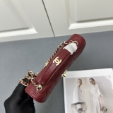 Chanel New Fashion Lychee Pattern Chain Backpack Handbag Size: 18 × 18 × 3 CM