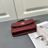 Chanel New Fashion Lychee Pattern Chain Backpack Handbag Size: 18 × 18 × 3 CM