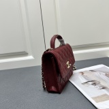 Chanel New Fashion Lychee Pattern Chain Backpack Handbag Size: 18 × 18 × 3 CM