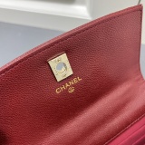 Chanel New Fashion Lychee Pattern Chain Backpack Handbag Size: 18 × 18 × 3 CM