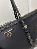 Prada New Classic Waterproof Oxford Fabric Fashion Shopping Bag Size: 44x28 × 14 CM