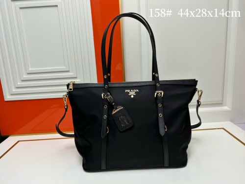 Prada New Classic Waterproof Oxford Fabric Fashion Shopping Bag Size: 44x28 × 14 CM