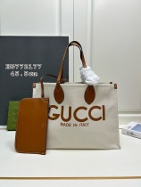 Gucci New Fashion Logo Printed Canvas Tote Bag Size: 45.5x32x20 CM