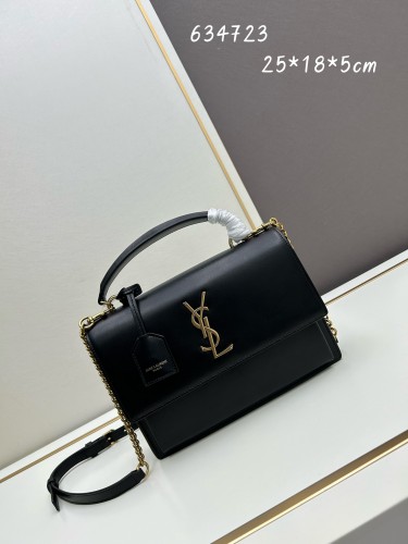 Yves Saint Laurent Fashion Versatile Leather Flip Bag Chain Bag Size: 25x18x5 CM