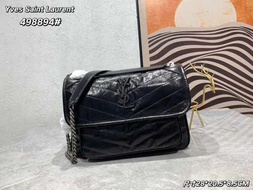 Yves Saint Laurent Fashion Versatile Leather Flip Bag Size: 28 × 20.5 × 8.5 CM