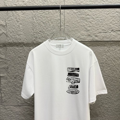 Dior New Fashion Printed Short Sleeve Unisex Casual Loose T-shirt
