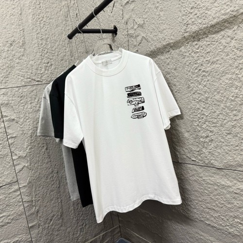 Dior New Fashion Printed Short Sleeve Unisex Casual Loose T-shirt