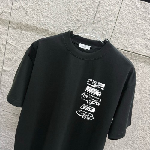 Dior New Fashion Printed Short Sleeve Unisex Casual Loose T-shirt