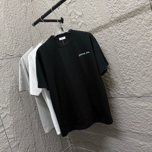 Dior New Classic Simple Embroidered Letter Short Sleeve Unisex Casual Loose T-shirt