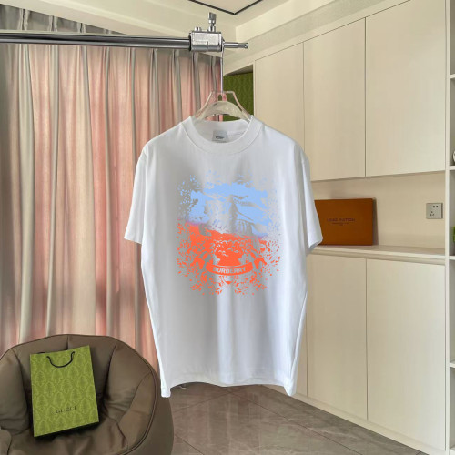 Burberry New Classic Personalized Warhorse Logo Short Sleeve Unisex Casual Loose T-shirt