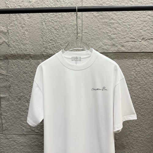 Dior New Fashion Embroidered Logo Short Sleeve Unisex Casual Loose T-shirt