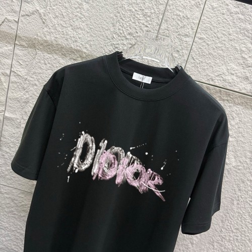 Dior New Fashion Zodiac Snake Short Sleeve Unisex Casual Loose T-shirt