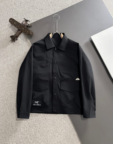 ARC'TERYX New Classic Embroidered Logo Flip Collar Windbreaker Casual Jacket Coat