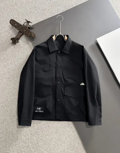 ARC'TERYX New Classic Embroidered Logo Flip Collar Windbreaker Casual Jacket Coat