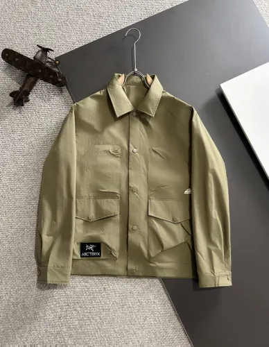ARC'TERYX New Classic Embroidered Logo Flip Collar Windbreaker Casual Jacket Coat