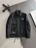 Louis Vuitton New Spring Embroidered Logo Flip Collar Windbreaker Casual Jacket Coat
